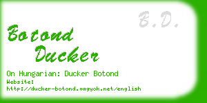 botond ducker business card